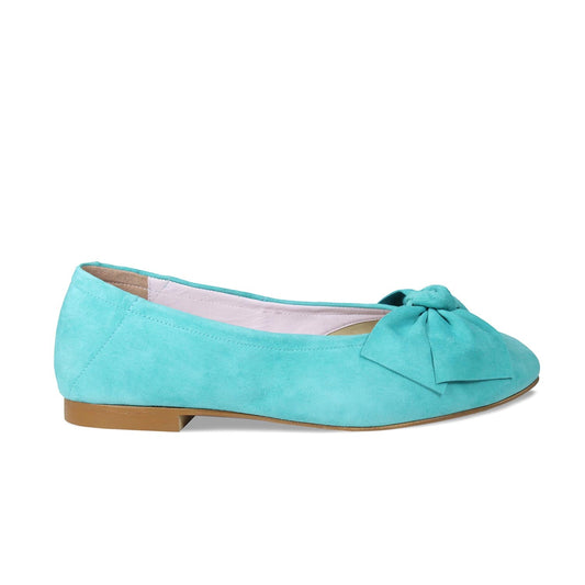 Lola: Turquoise Suede Shoes Sole Bliss