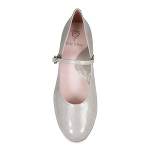 London: Pale Grey Patent Leather Shoes Sole Bliss