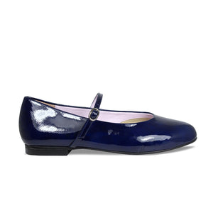 London: Navy Patent Leather Shoes Sole Bliss