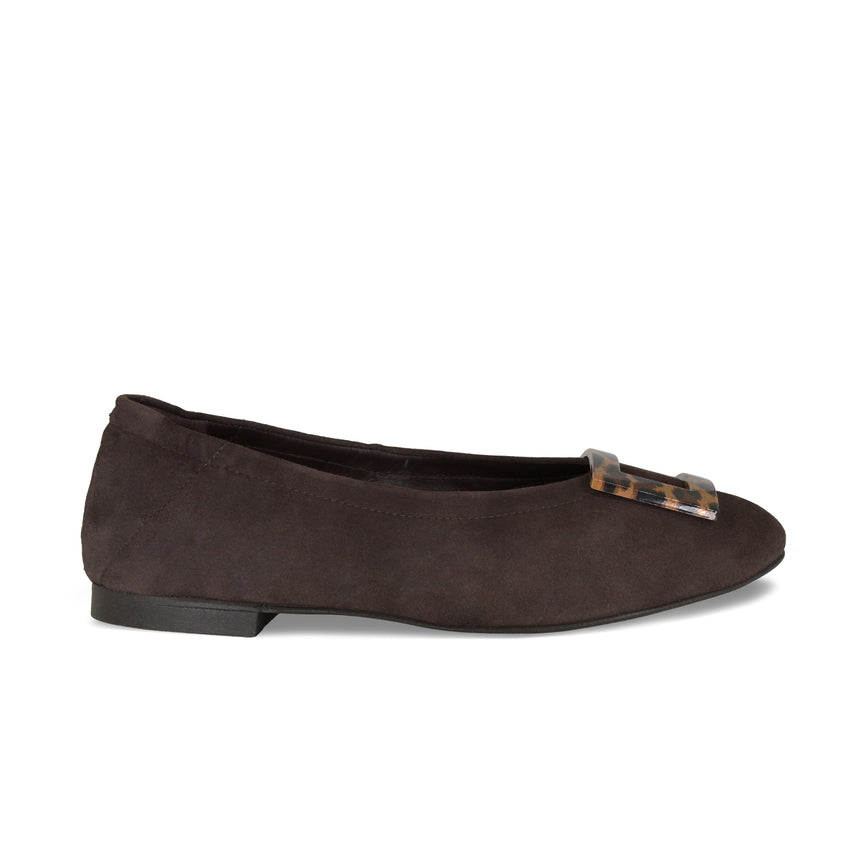 Lori: Chocolate Brown Suede & Leopard Shoes Sole Bliss