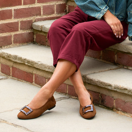 Lori: Tan Suede & Leopard Shoes Sole Bliss