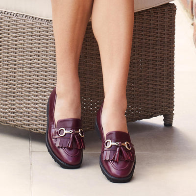 Tanner: Plum Leather Shoes Sole Bliss