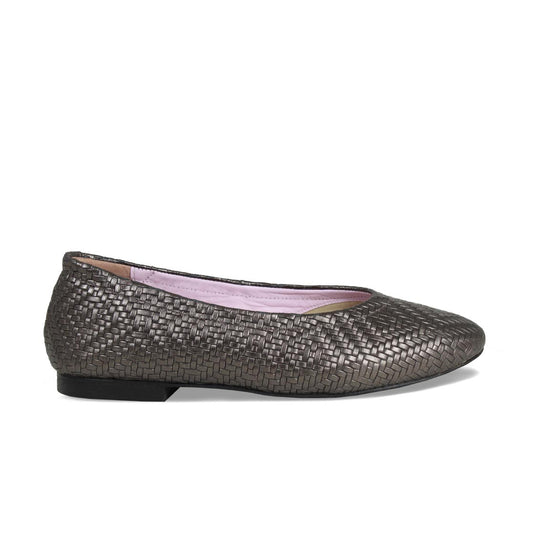Luna: Bronze Weave Leather Shoes Sole Bliss