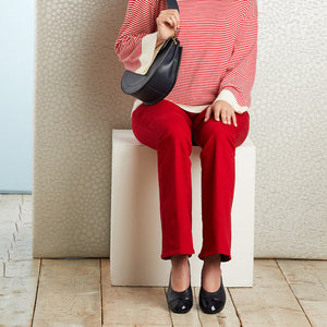 Luna: Navy Leather & Patent Shoes Sole Bliss