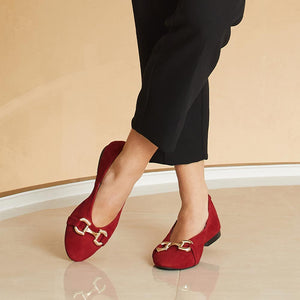Lydia: Cherry Red Suede Shoes Sole Bliss