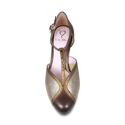 Margot: Metallic Brown Multi Shoes Sole Bliss