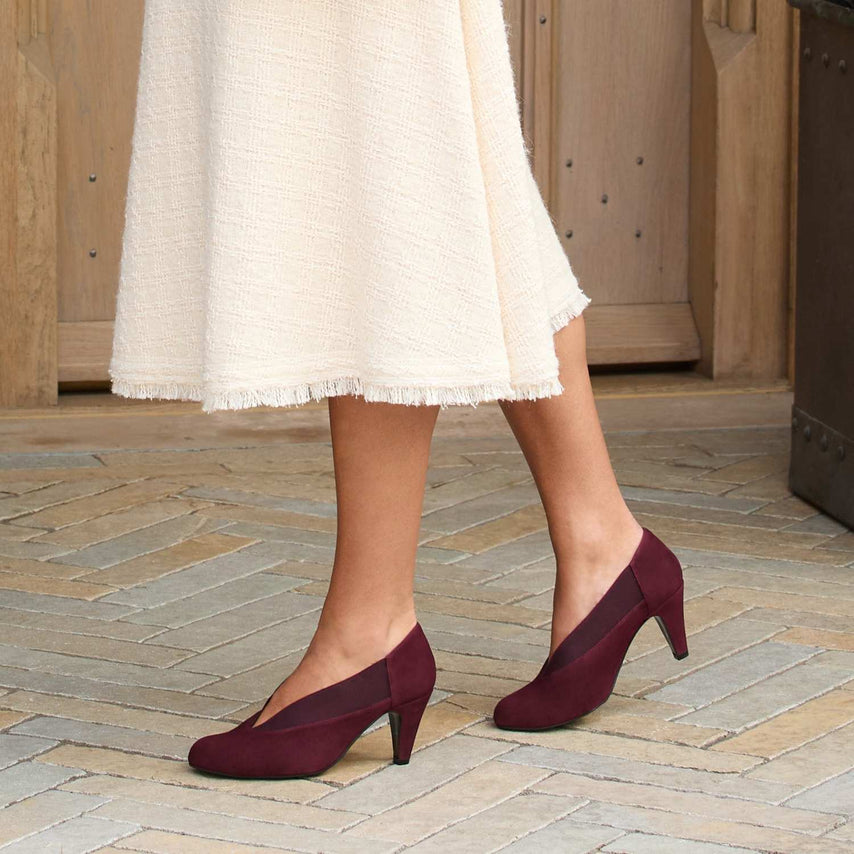 Mercy: Aubergine Suede Shoes Sole Bliss