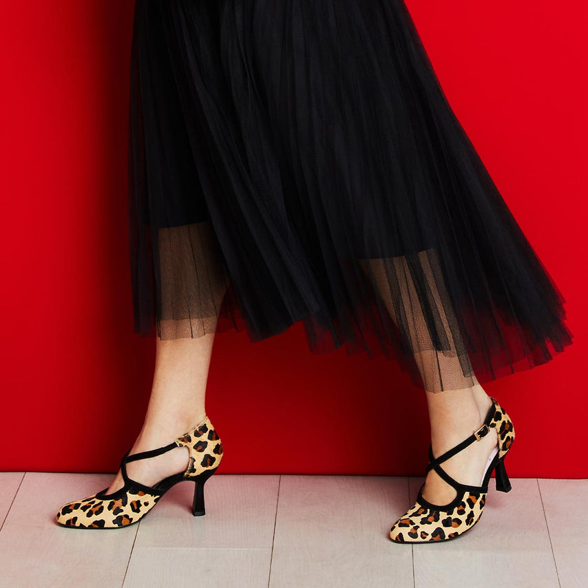 Meredith: Luxe Leopard & Black Suede Shoes Sole Bliss