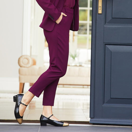 Nancy: Black & Gold Leather Shoes Sole Bliss