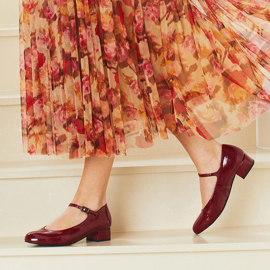 Nancy: Bordeau Leather Shoes Sole Bliss