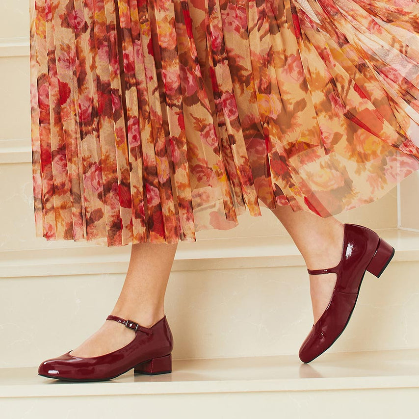 Nancy: Bordeau Leather Shoes Sole Bliss