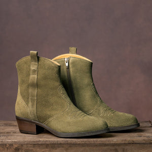 Pioneer: Khaki Suede Boots Sole Bliss