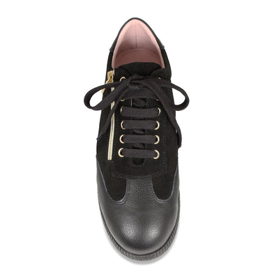 Pixie: Black Leather & Suede Shoes Sole Bliss