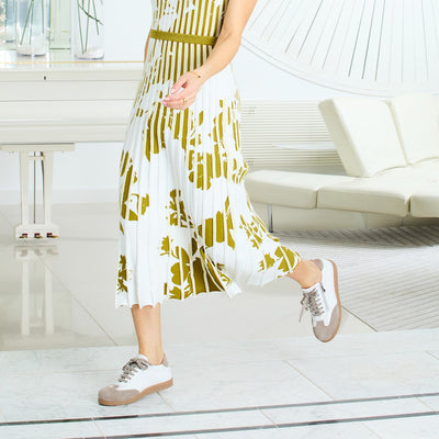 Pixie: White Leather & Taupe Suede Shoes Sole Bliss