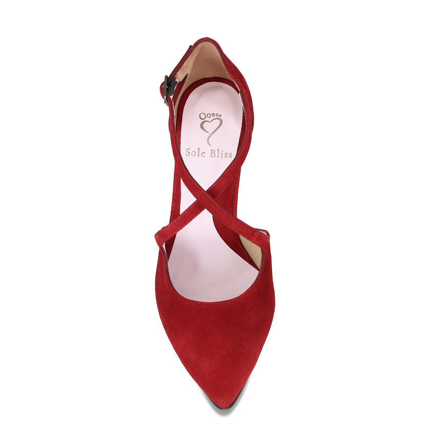 Poet: Cherry Suede Shoes Sole Bliss