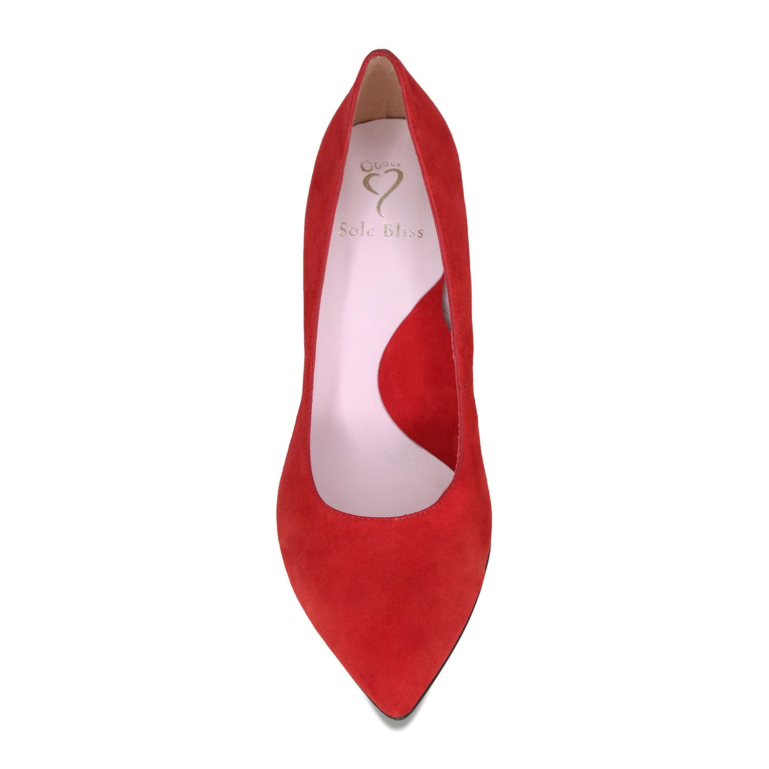 Portia: Red Suede Shoes Sole Bliss