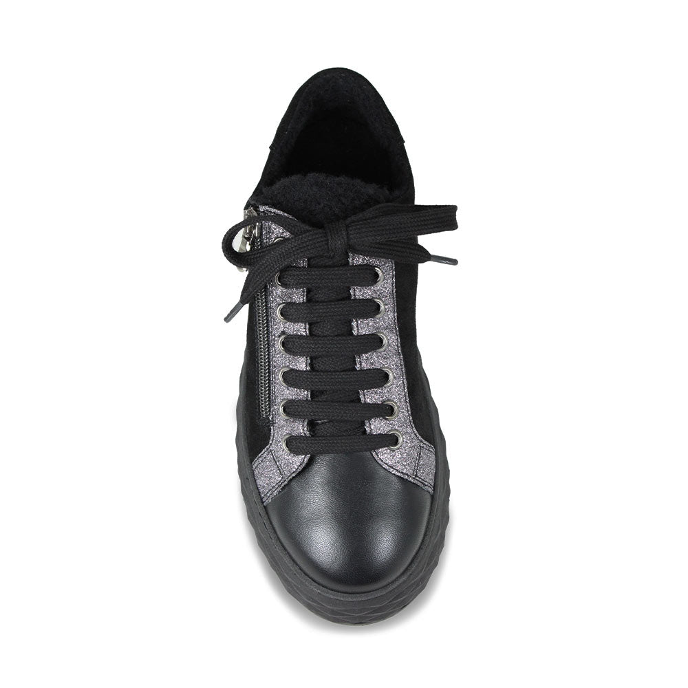 Porto Fur: Black Leather & Suede Shoes Sole Bliss