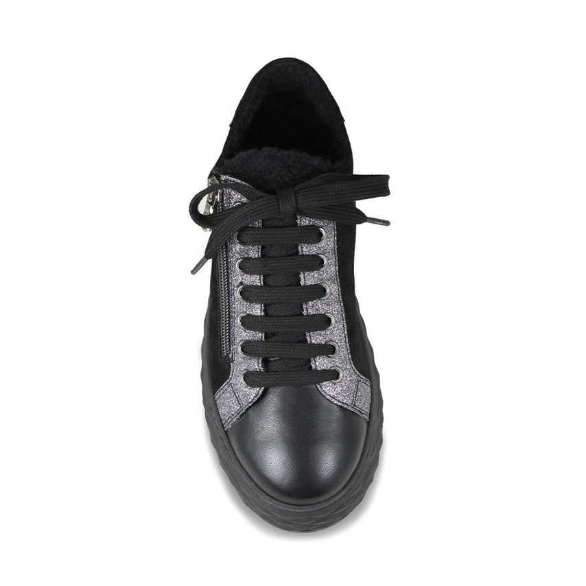 Porto Fur: Black Leather & Suede Shoes Sole Bliss