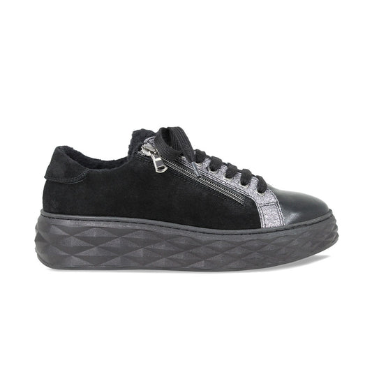 Porto Fur: Black Leather & Suede Shoes Sole Bliss