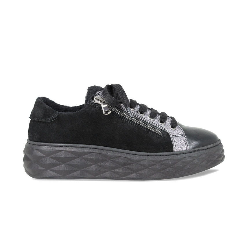 Porto Fur: Black Leather & Suede Shoes Sole Bliss