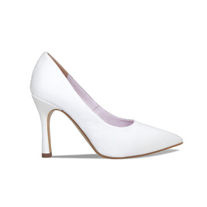 Prestige: White Satin Shoes Sole Bliss