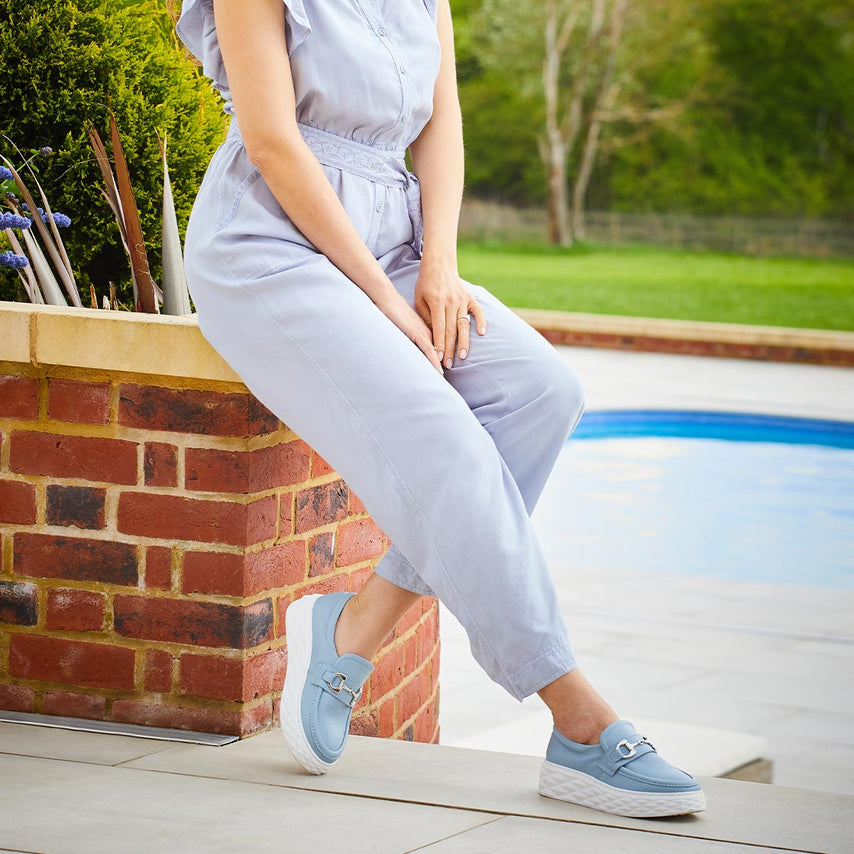 Prince: Pale Blue Leather Shoes Sole Bliss