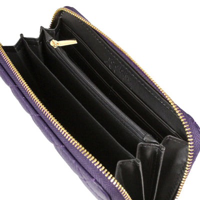 Monaco: Purple Leather Bags Sole Bliss