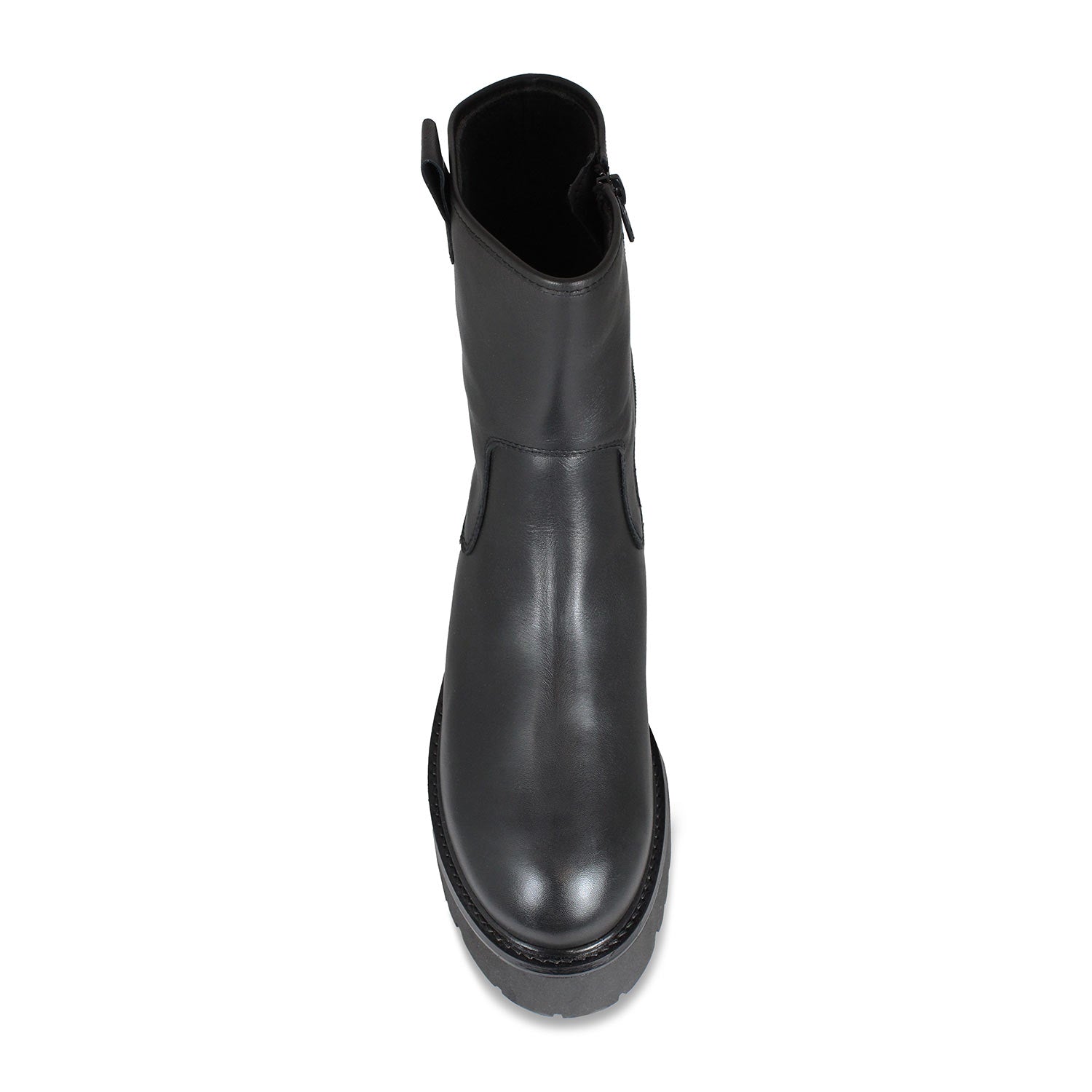 Reign: Black Leather Boots Sole Bliss