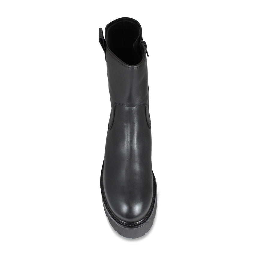 Reign: Black Leather Boots Sole Bliss