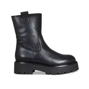 Reign: Black Leather Boots Sole Bliss