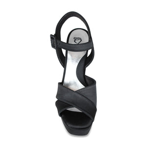 Remy: Black Satin Shoes Sole Bliss