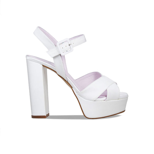 Remy: White Satin Shoes Sole Bliss