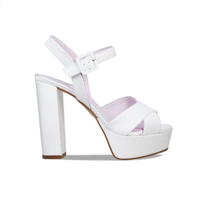 Remy: White Satin Shoes Sole Bliss