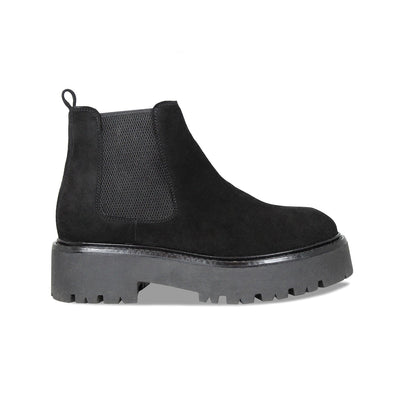 Rhea: Black Suede Boots Sole Bliss