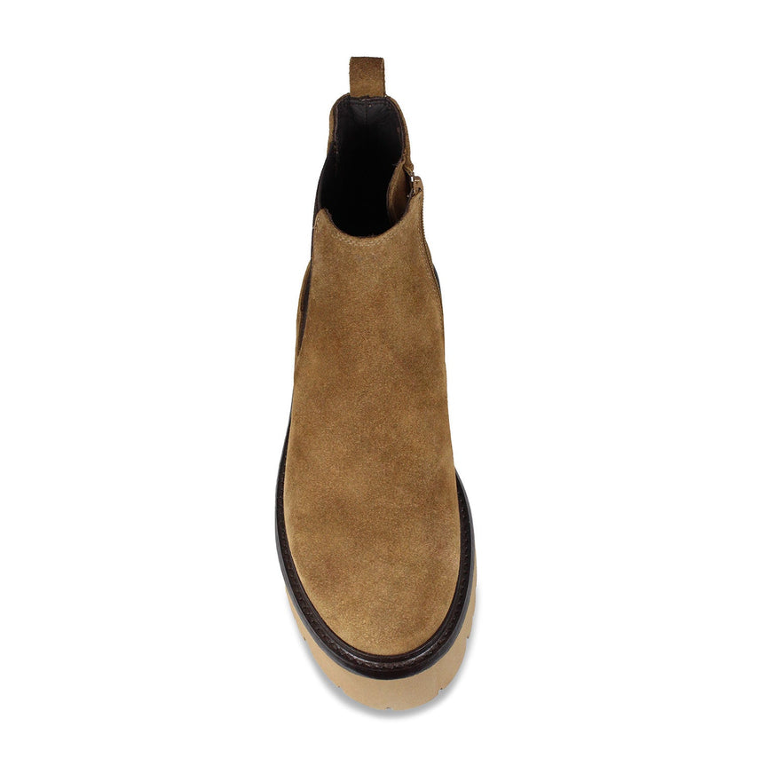 Rhea: Tan Suede Boots Sole Bliss
