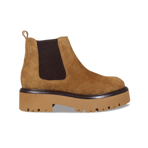 Rhea: Tan Suede Boots Sole Bliss