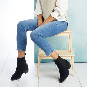 Rider: Navy Suede Boots Sole Bliss