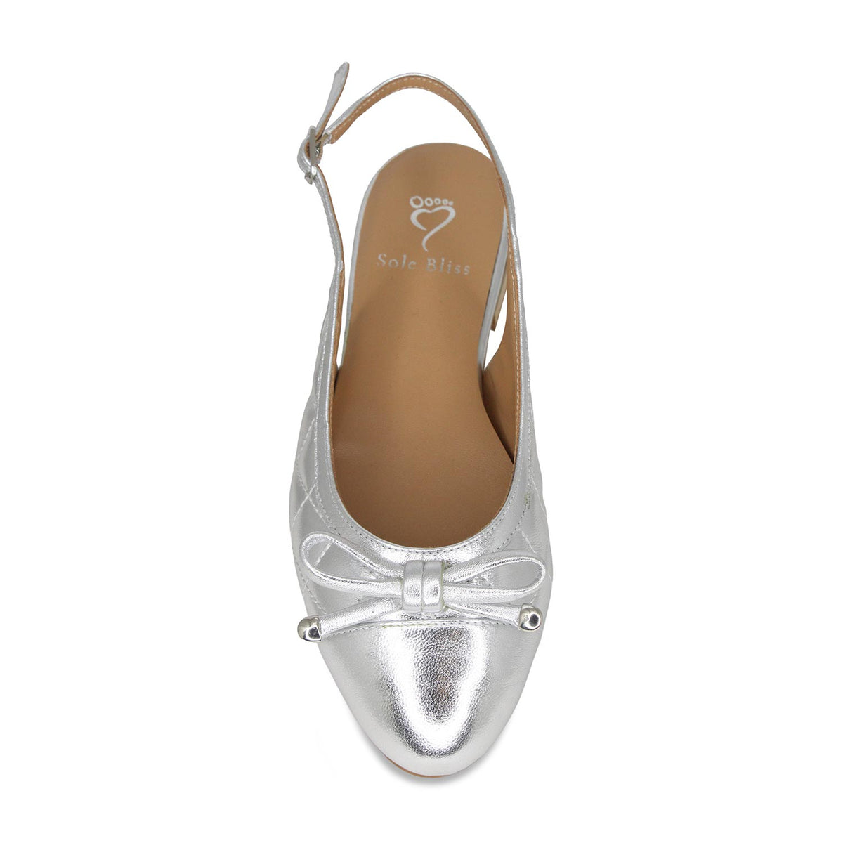 Ritz: Silver Quilted Leather Shoes Sole Bliss