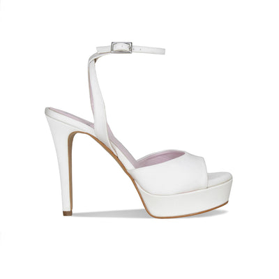 Riviera: White Satin Shoes Sole Bliss