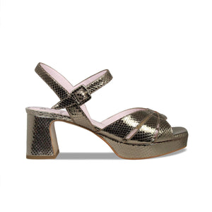 Roberta: Bronze Snake Shoes Sole Bliss