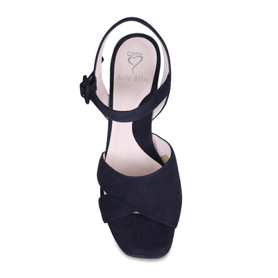 Ronnie: Navy Suede Shoes Sole Bliss
