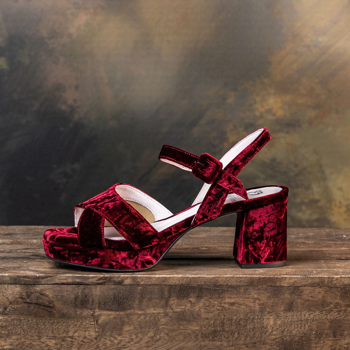 Ronnie: Berry Velvet Shoes Sole Bliss