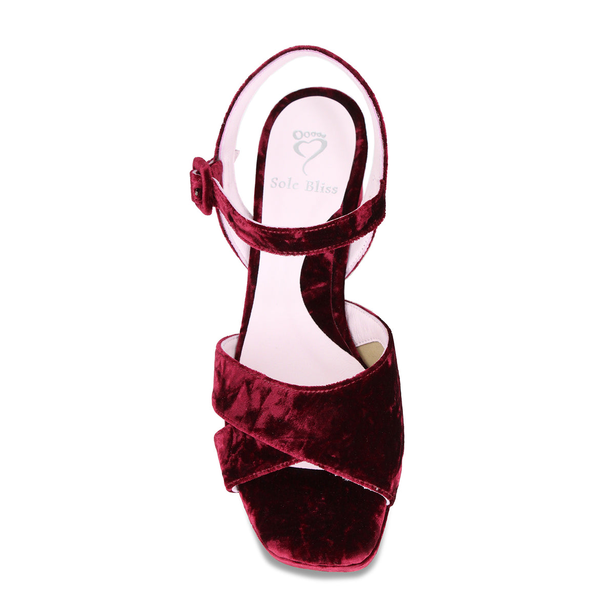 Ronnie: Berry Velvet Shoes Sole Bliss