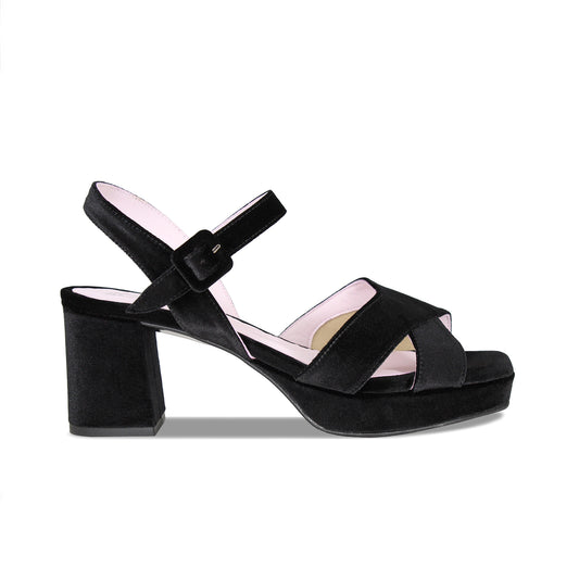 Ronnie: Black Velvet Shoes Sole Bliss