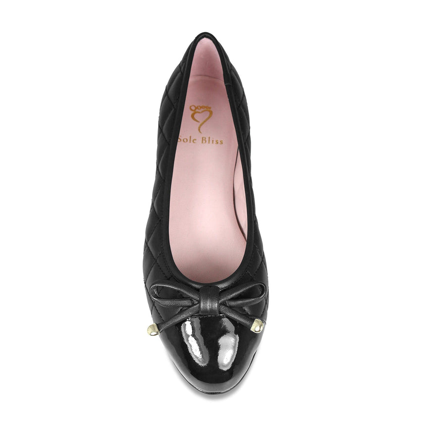 Royal: Black Leather & Patent Shoes Sole Bliss