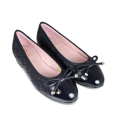 Royal: Navy Leather & Patent Shoes Sole Bliss