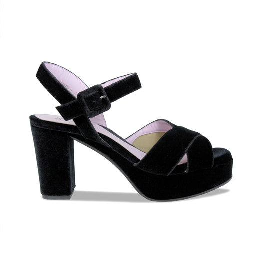 Ruby: Luxe Black Velvet Shoes Sole Bliss