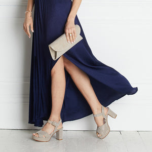 Ruby: Taupe Glitter Shoes Sole Bliss