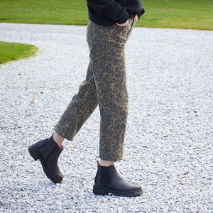 Runway: Black Leather & Gunmetal Boots Sole Bliss