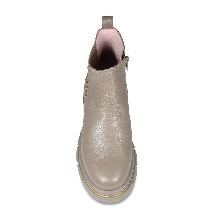 Runway: Taupe Leather Boots Sole Bliss